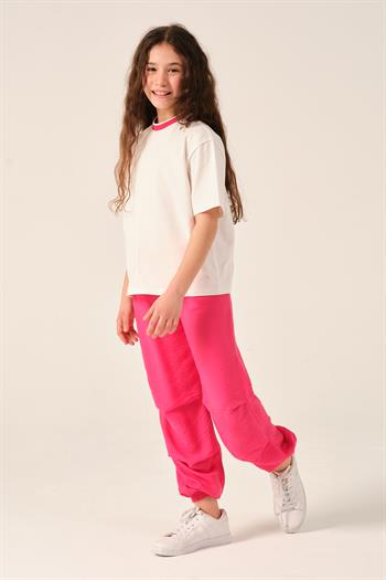 Genç Kız Çocuk Yazı Baskılı T-shirt