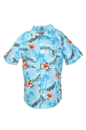 Erkek Bebek Oranj Hawaii Gömlek (9ay-4yaş)