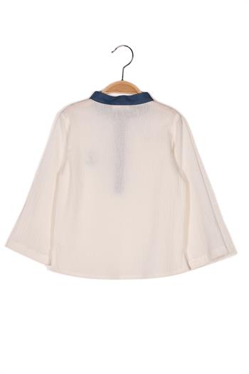 Erkek Bebek Hakim Yaka Düğmeli Şile Bezi Gömlek