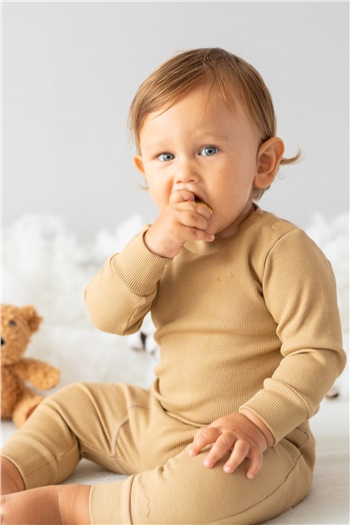 Unisex Bebek Gots Sertifikalı %100 Organik Pamuk Sweatshirt ve Pantolon Takım (0-4yaş)