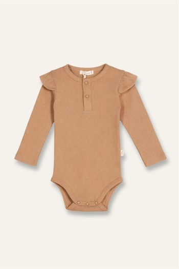 Gots Sertifikalı %100 Organik Pamuk Kolları Fırfırlı Body (0-4yaş)