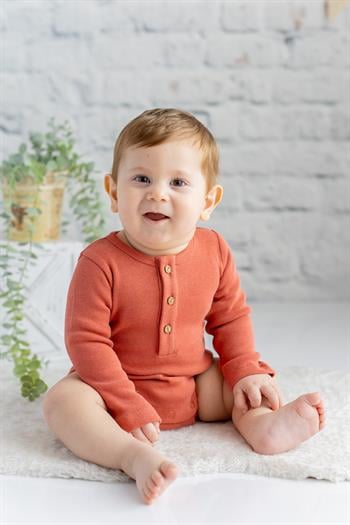 Gots Sertifikalı %100 Organik Pamuk Önden Düğmeli Bebek Body (0-4yaş)