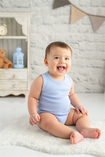 Gots Sertifikalı %100 Organik Pamuk Sıfır Kol Body (3-24ay)