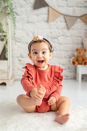 Gots Sertifikalı %100 Organik Pamuk Volanlı Body (0-4yaş)