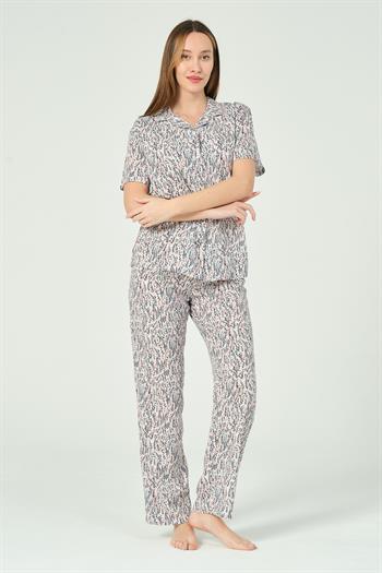 Kadın Desenli Pijama Takımı