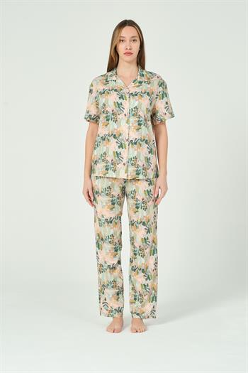 Kadın Karışık Desenli Pijama Takımı