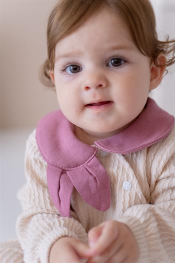 Kız Bebek Bebe Yaka Örme Tulum - Pembe