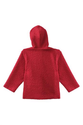 Kız Bebek Köpek Nakışlı Kaban - Bordo