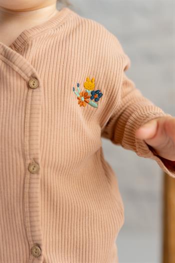 Kız Bebek Nakışlı Kaşkorse Bluz ve Pantolon Takım 