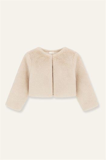 Kız Bebek Peluş Mont - Bej