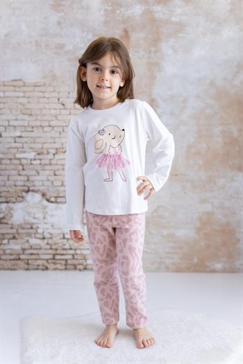 Kız Bebek Tavşan Desenli T-Shirt Ve Tayt ıkili Takım - Pembe