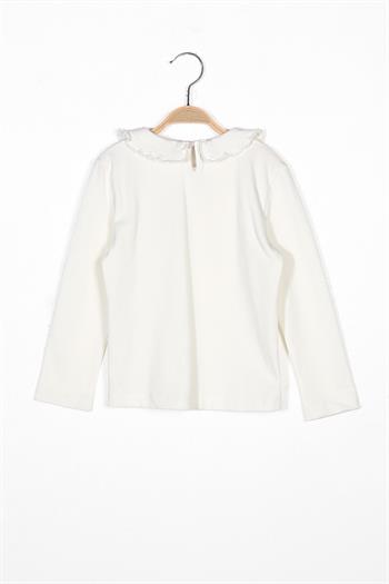 Kız Bebek Yaka Nakış Detaylı Bluz - Skasar