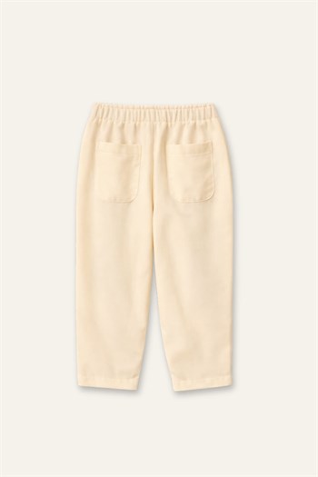 Kız Çocuk Baggy Pantolon  - Krem