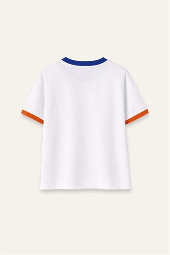Kız Çocuk Baskılı T-shirt  - Sax