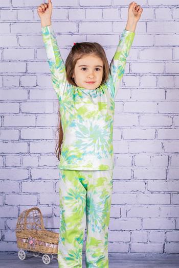 Kız Çocuk Batik Desen Pijama Takımı