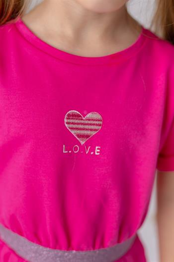 Kız Çocuk Beli Lastikli Elbise 