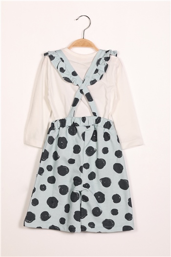 Kız Çocuk Fırfırlı Askılı Salopet Takım (2-7yaş)