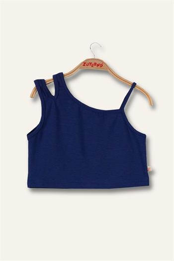 Kız Çocuk Crop Atlet - Lacivert