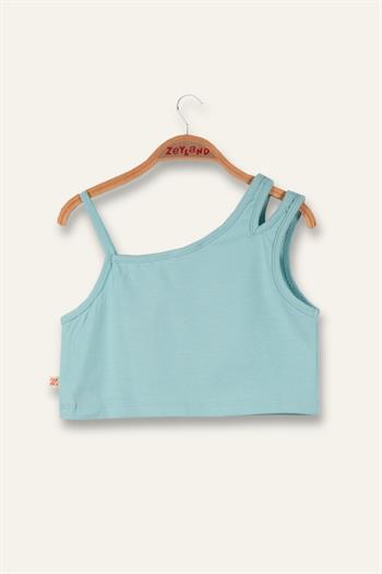 Kız Çocuk Crop Atlet - Mint