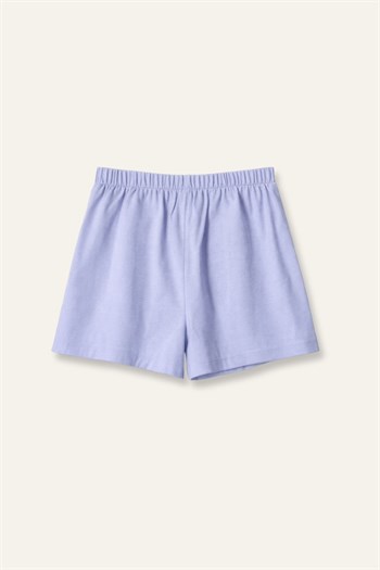 Kız Çocuk Dokuma Şort Etek  - Mavi