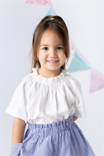 Kız Çocuk Dokuma Viskon Düz Bluz