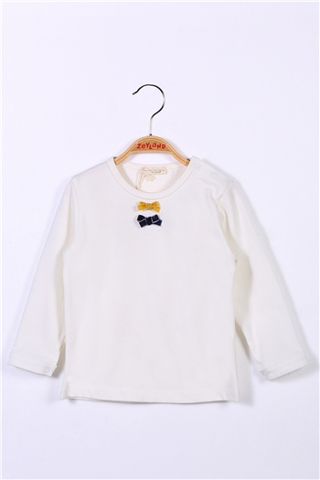 Kız Bebek Fiyonklu Uzun Kollu Bluz (9-24ay)