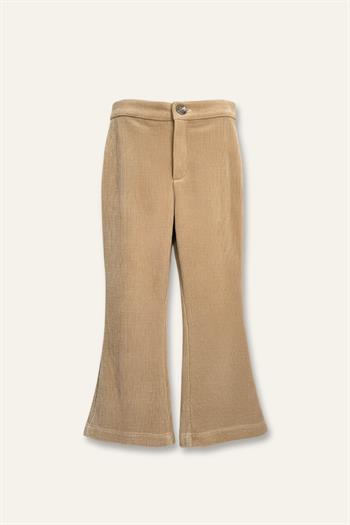 Kız Çocuk Ispanyol Paça Pantolon - Bej