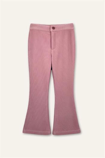 Kız Çocuk Ispanyol Paça Pantolon - Gül Kurusu
