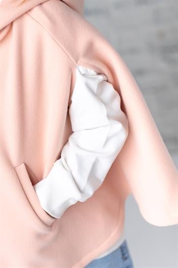 Kız Çocuk Kapüşonlu Kaşe Panço