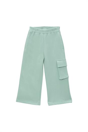 Kız Çocuk Kargo Cepli Eşofman Altı - Yeşil