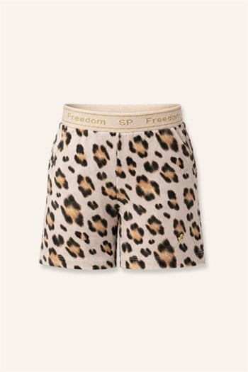Kız Çocuk Leopar Desen Şort - Leopar Desenli