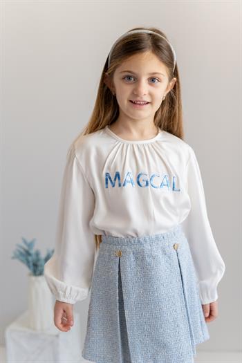 Kız Çocuk Nakış Detaylı Bluz