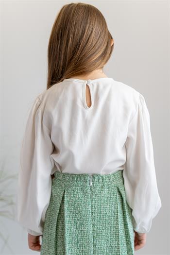 Kız Çocuk Nakış Detaylı Bluz