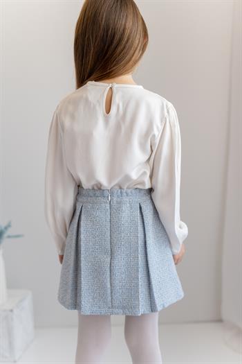 Kız Çocuk Nakış Detaylı Bluz