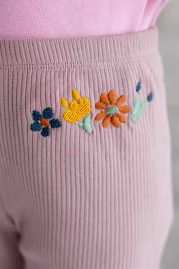 Kız Çocuk Nakışlı Kaşkorse Pantolon