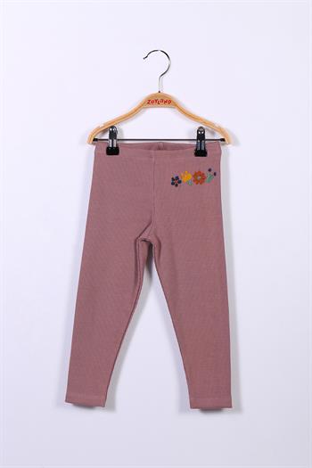 Kız Çocuk Nakışlı Kaşkorse Pantolon
