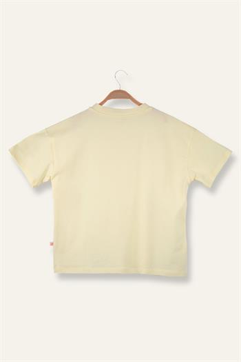 Unisex Çocuk Oversıze T-Shirt - Sarı