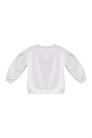 Kız Çocuk Sim Baskılı Sweatshirt - Skasar