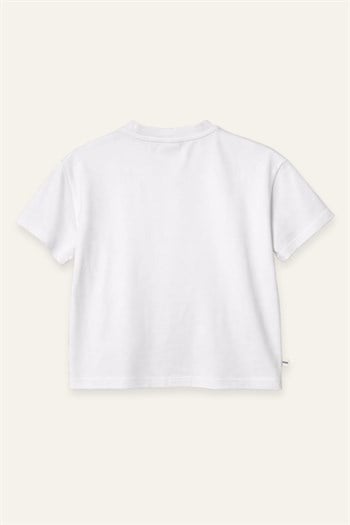 Kız Erkek Çocuk Oversize T-shirt  - Beyaz