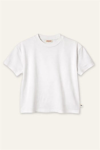 Kız Erkek Çocuk Oversize T-shirt  - Beyaz