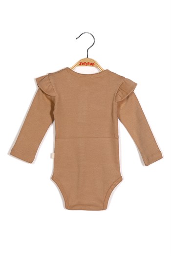 Gots Sertifikalı %100 Organik Pamuk Kolları Fırfırlı Body (0-4yaş)