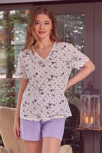 Kadın Çiçek Desenli Pijama Takımı
