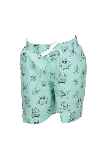 Erkek Bebek Yeşil Monster Desenli Şort (9ay-7yaş)