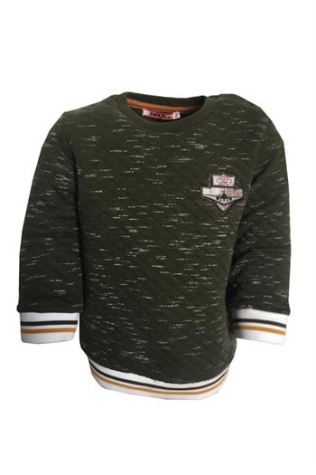 Erkek Bebek Haki Sweatshirt (9ay-4yaş)