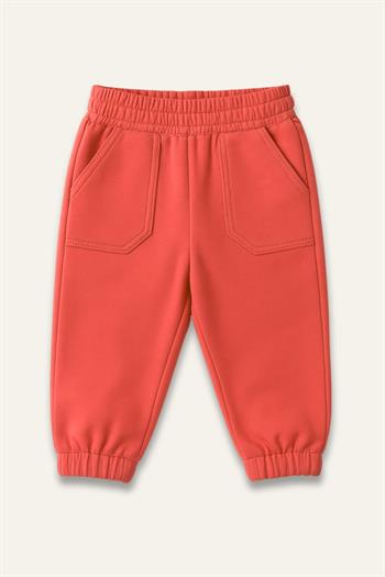 Unisex Bebek Basic Eşofman Altı - Mercan