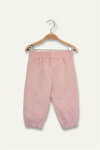 Unisex Bebek Basic Eşofman Altı - Pudra