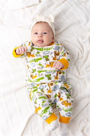 Unisex Bebek Desenli Pijama Takımı