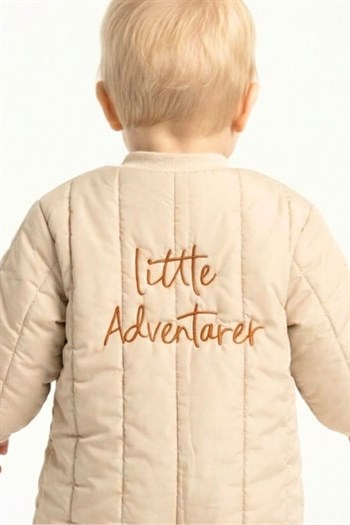 Kız Erkek Bebek Kozmonot  - Bej