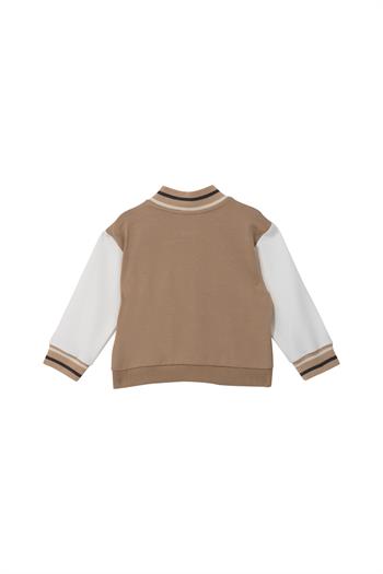 Unisex Bebek Nakış Detaylı Eşofman Takımı - Bej