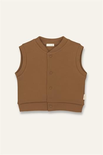 Unisex Bebek Organik Yelek - Bej